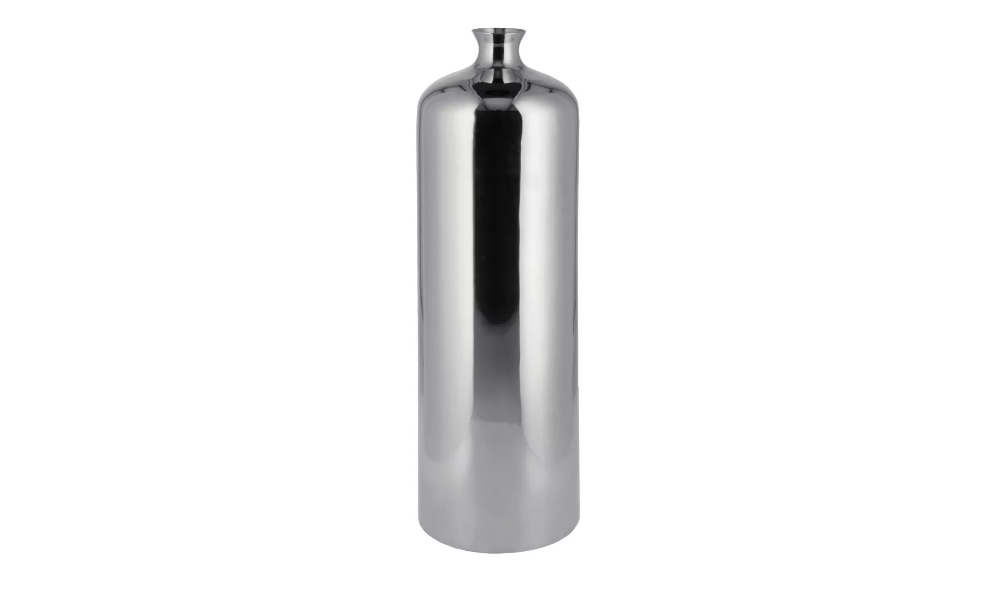 Vase - silber - Stahl - 49 cm - Dekoration > Vasen - Möbel Kraft günstig online kaufen