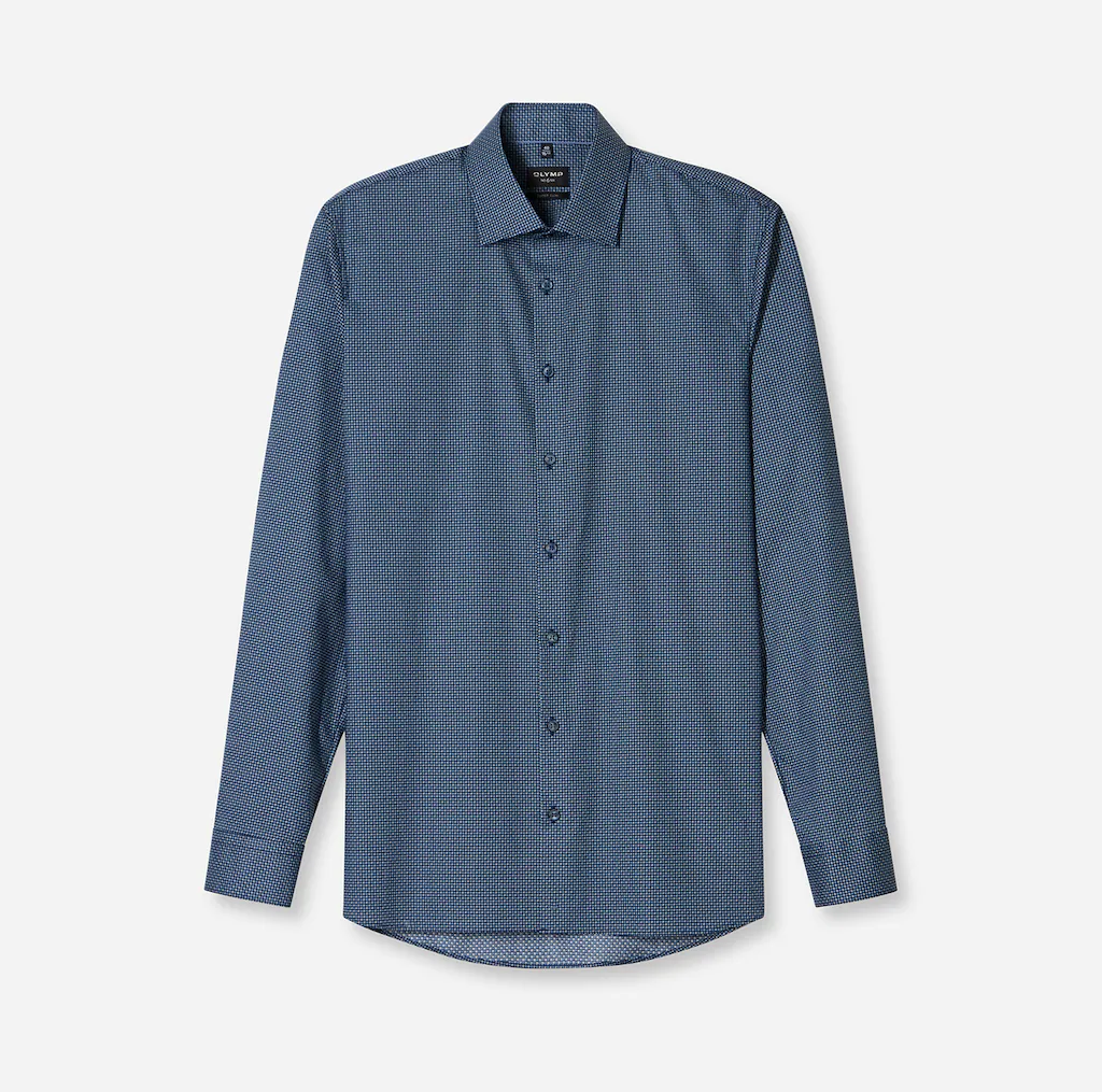 OLYMP Langarmhemd "No 6 six", super slim, New York Kentkragen, gemustert, B günstig online kaufen