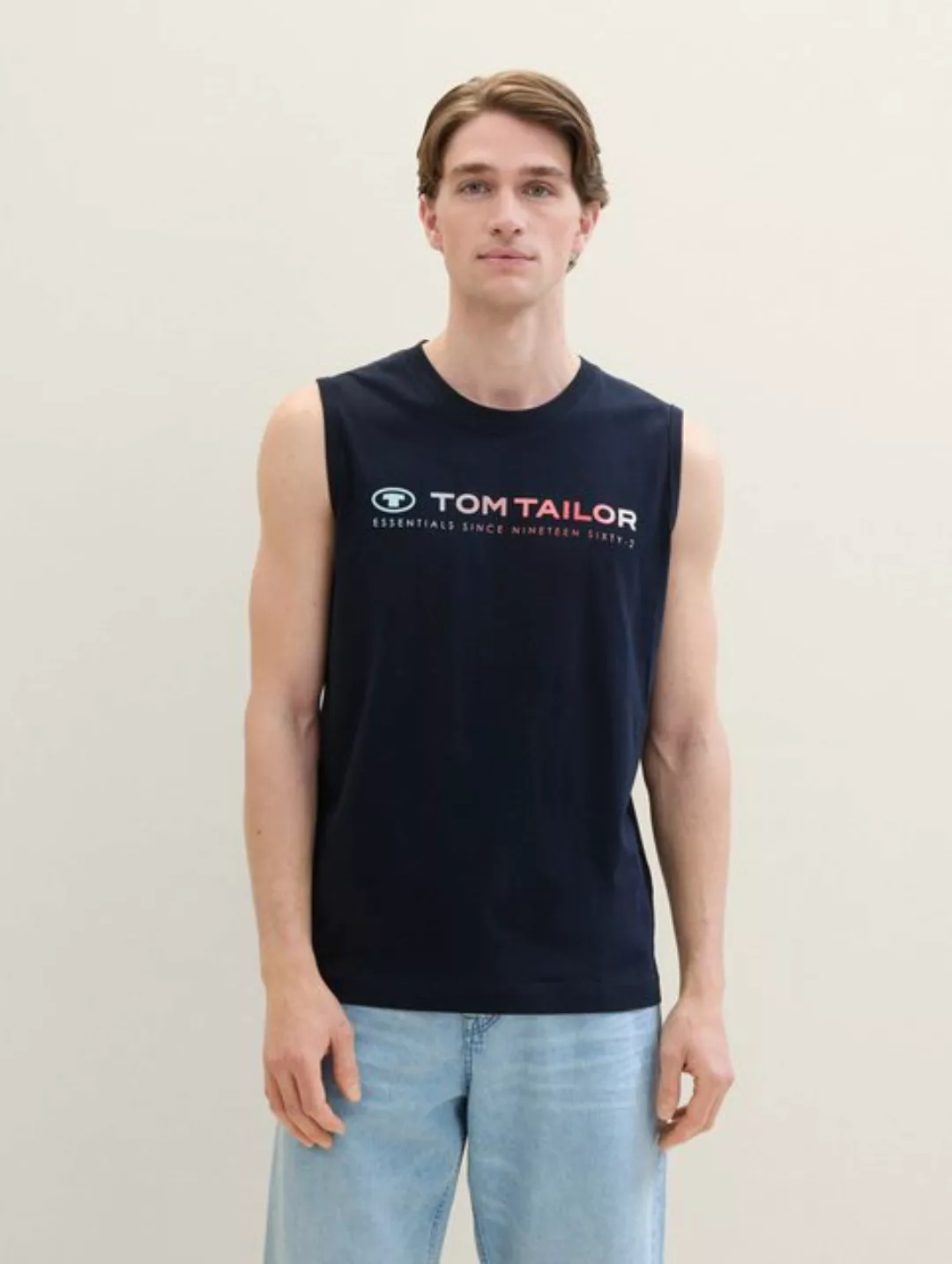 TOM TAILOR T-Shirt Tanktop mit Logo Print günstig online kaufen
