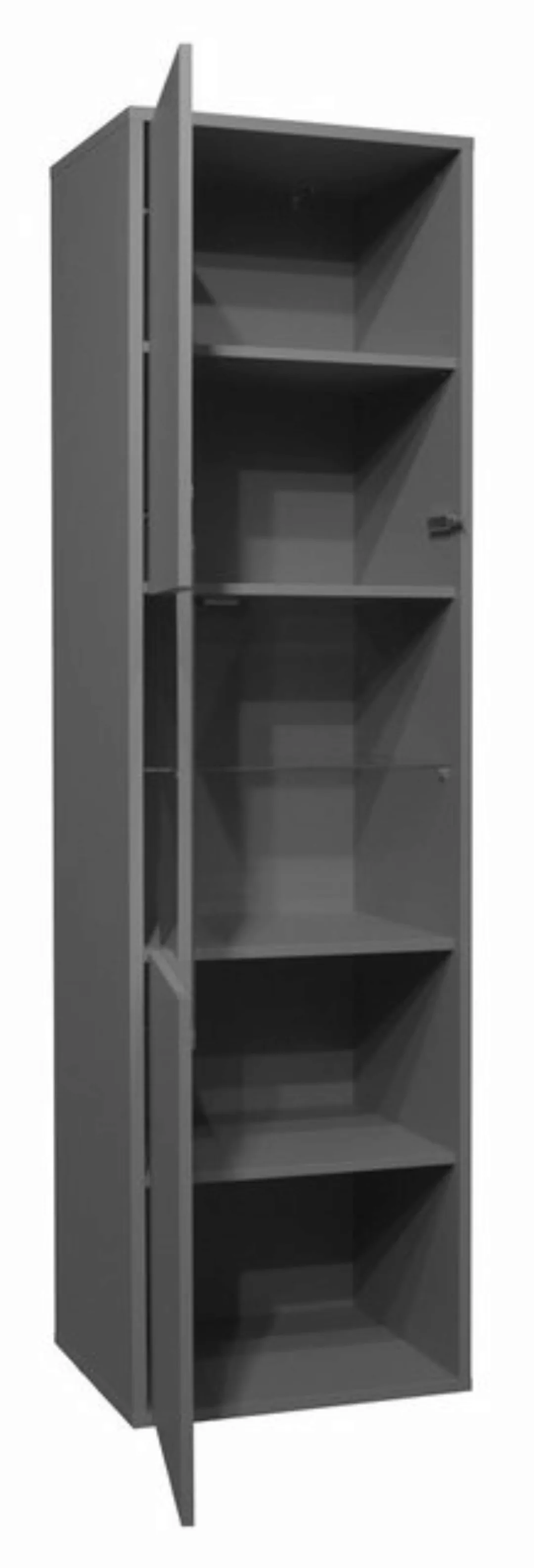 58 aufm Kessel Vitrine Wohnzimmer Erna 51x45x182 Vitrinenschrank Anthrazit günstig online kaufen