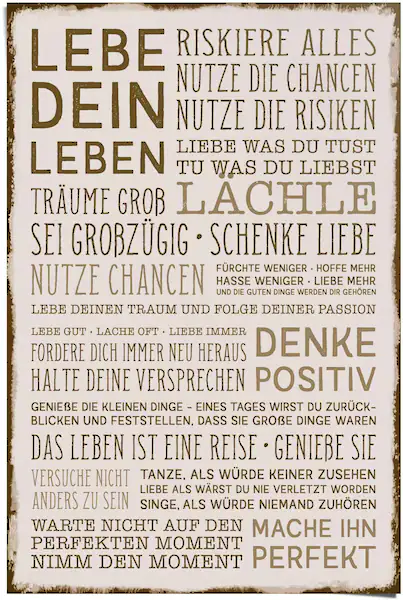 Reinders! Poster »Denke positiv«, (1 St.) günstig online kaufen