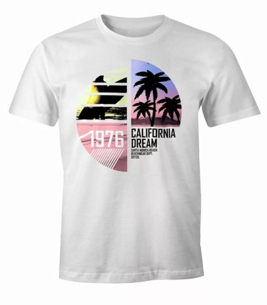 MoonWorks Print-Shirt Herren T-Shirt California Surfing mit Print günstig online kaufen