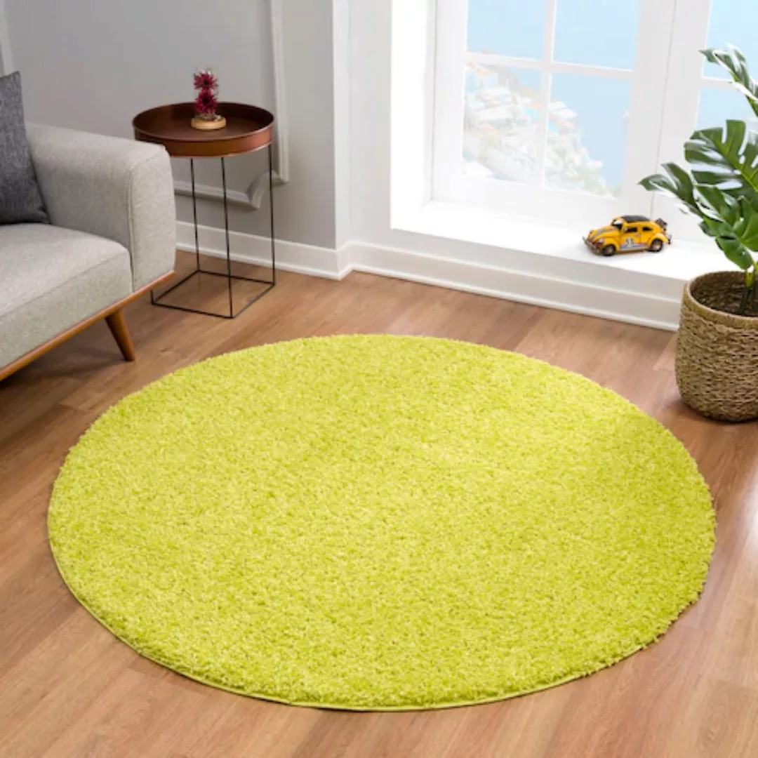 Sanat Hochflor-Teppich »LOCA«, rund, 30 mm Höhe, Wohnzimmer, Langflor, Shag günstig online kaufen