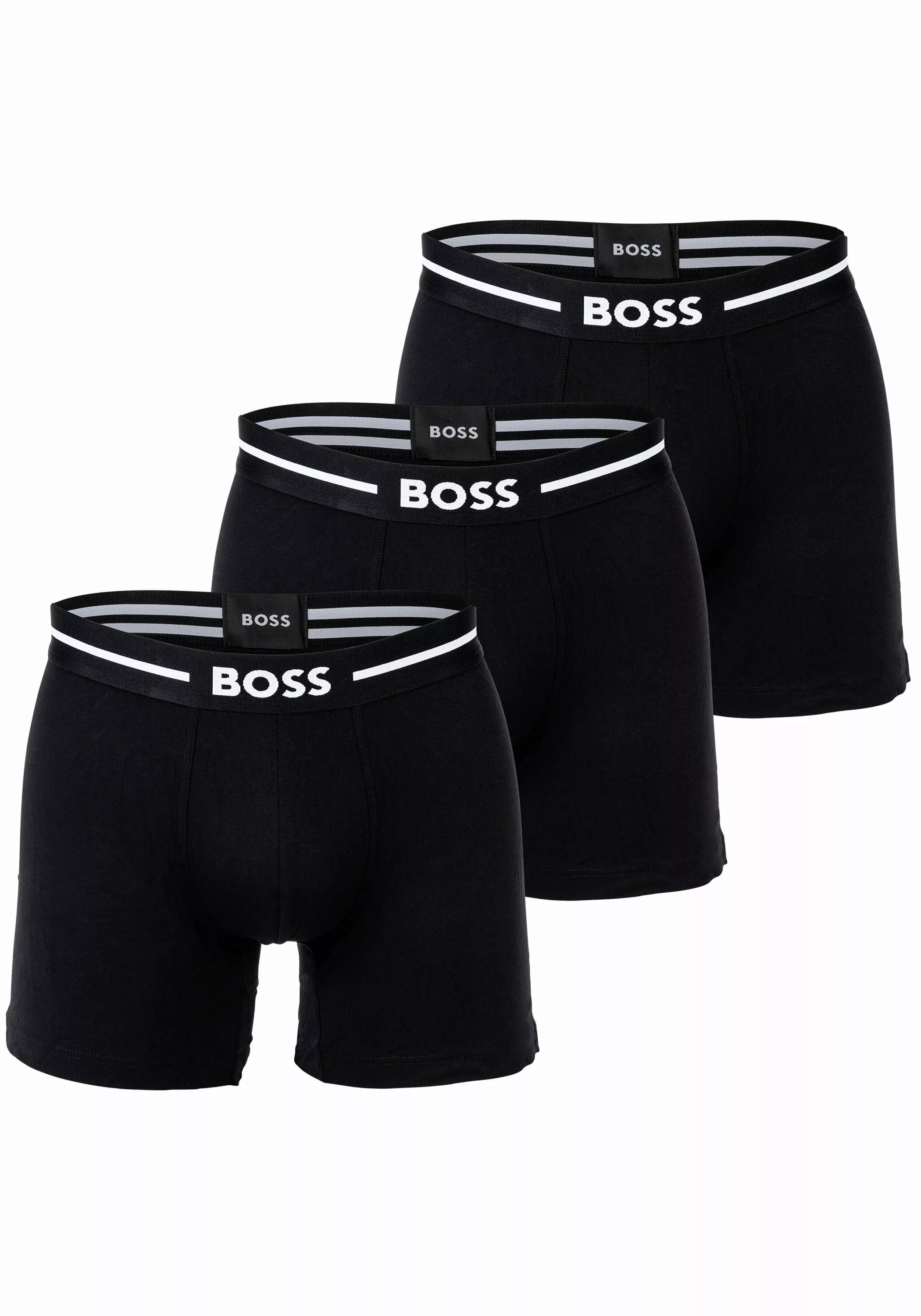 BOSS Boxershorts "BoxerBr 3P Bold", (3 St.), mit Boss Logo-Elastikbund günstig online kaufen