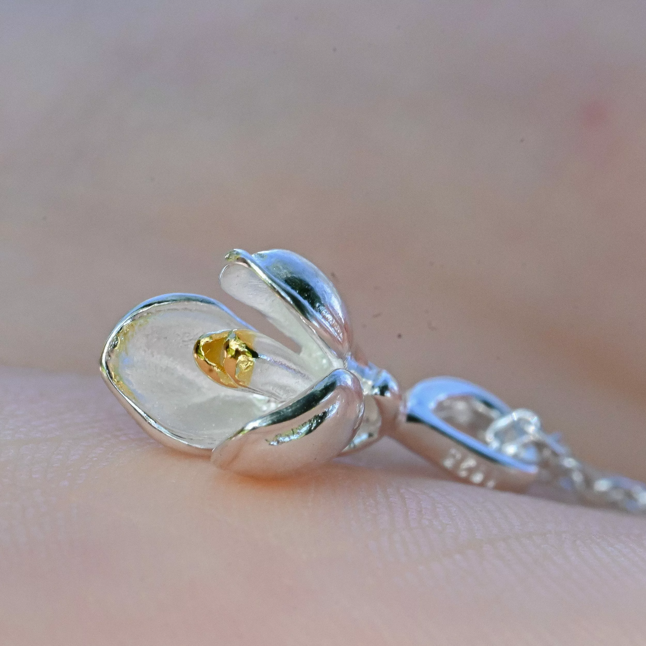 Runde Perlé Kette mit Anhänger zarte günstig online kaufen