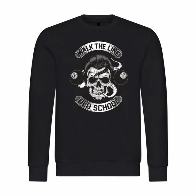 deinshirt Rundhalspullover Herren Sweatshirt Walk the line Mit Print Motiv, günstig online kaufen