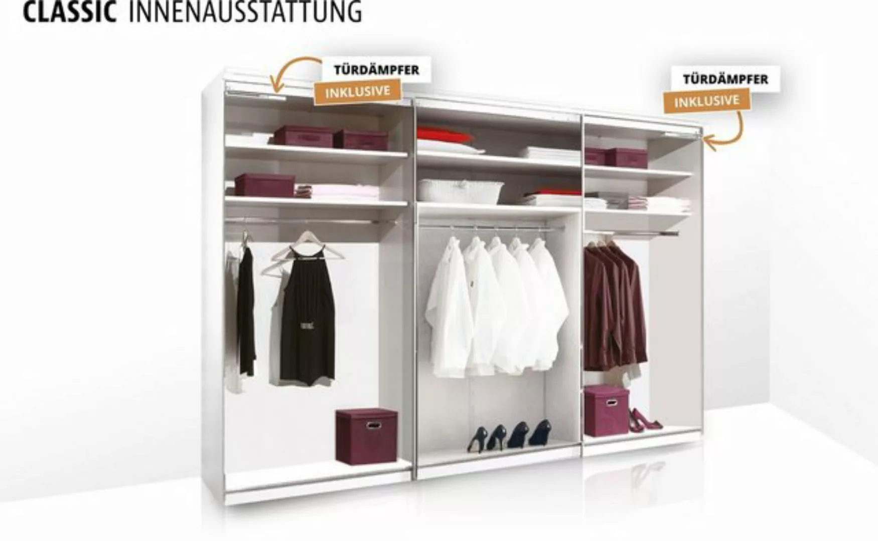 STAUD Schwebetürenschrank Includo Glas, Made in Germany günstig online kaufen