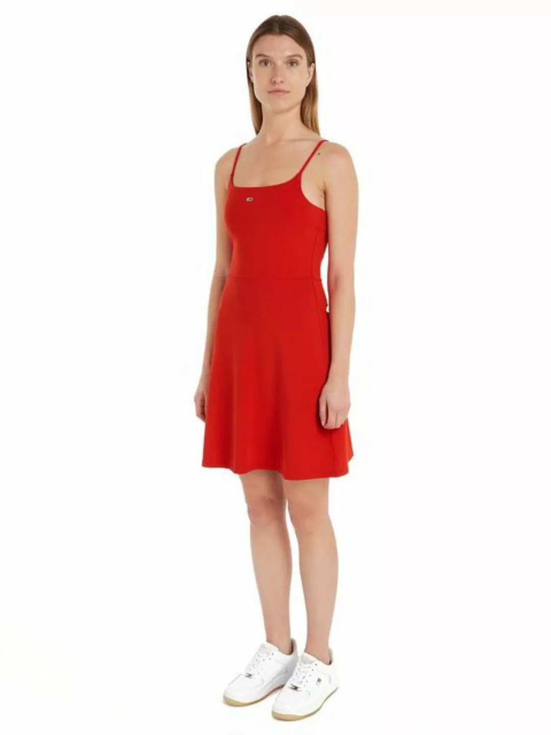 Tommy Jeans Spaghettikleid TJW ESSENTIAL STRAP FLARE DRESS mit verstellbare günstig online kaufen