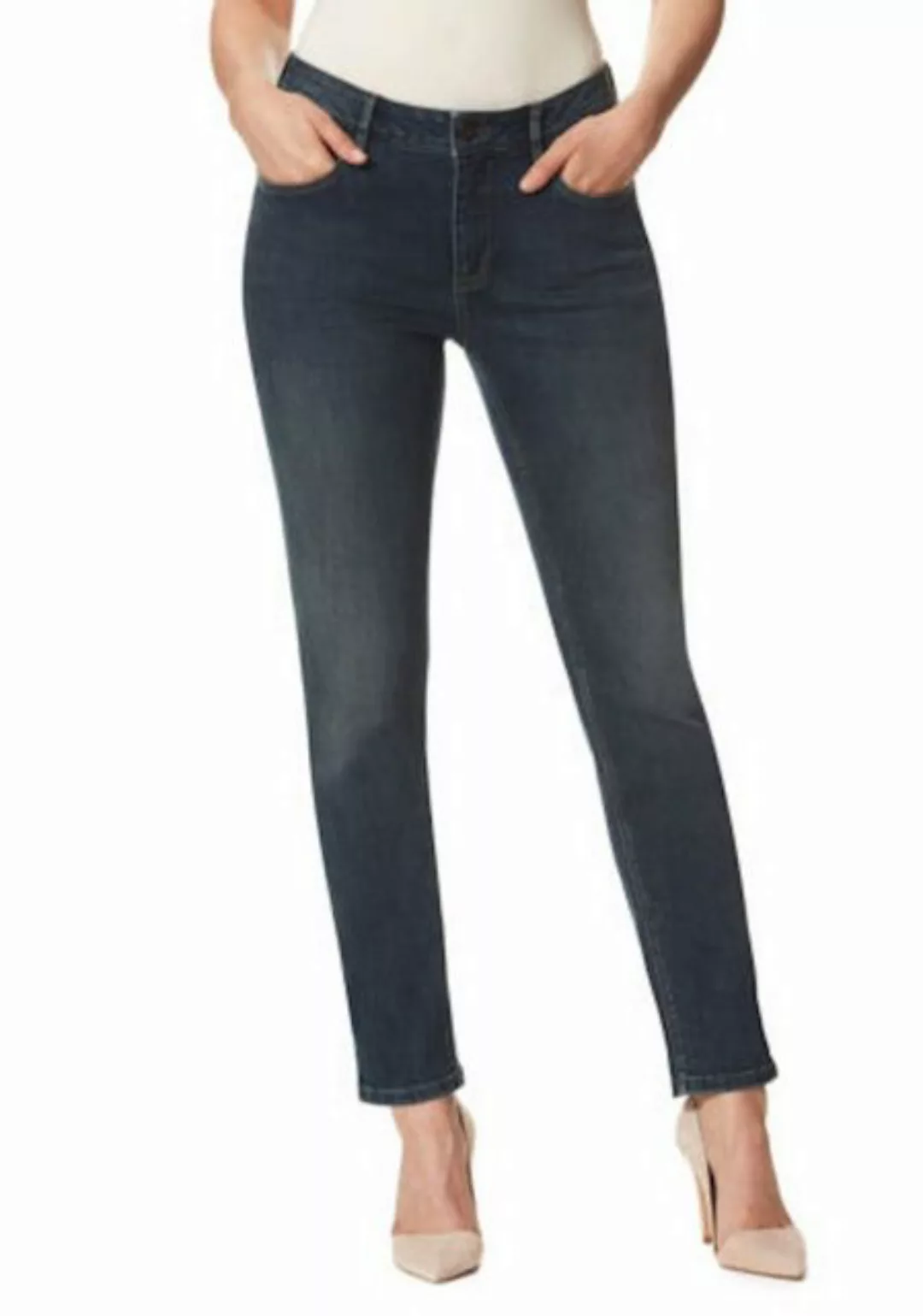 STOOKER WOMEN Straight-Jeans Zermatt Stretch - Straight Fit - Mid Blue Deni günstig online kaufen