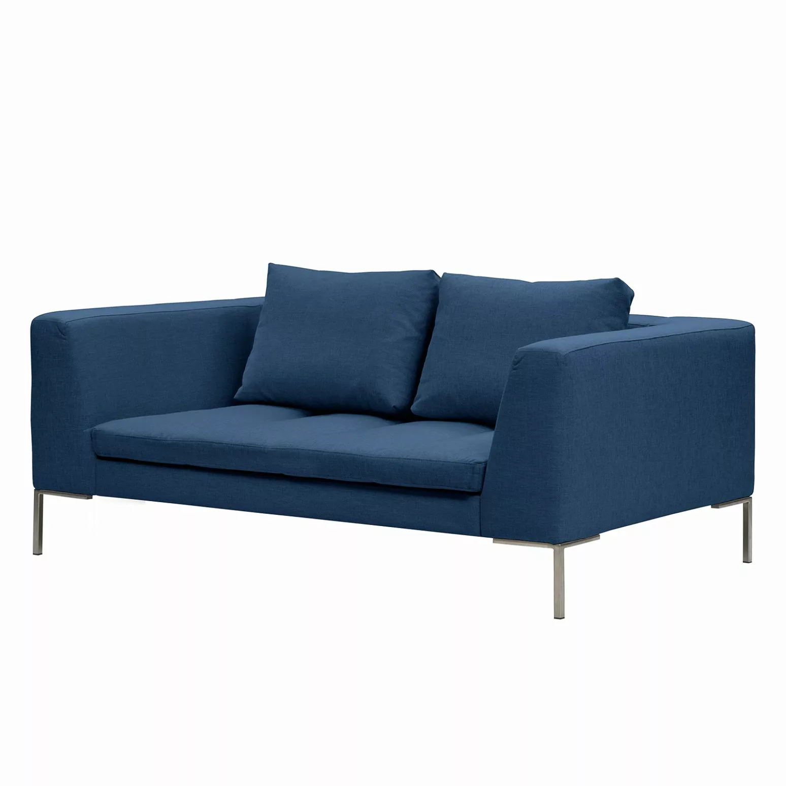 home24 Studio Copenhagen Sofa Madison 2-Sitzer Blau Webstoff 174x66x105 cm günstig online kaufen
