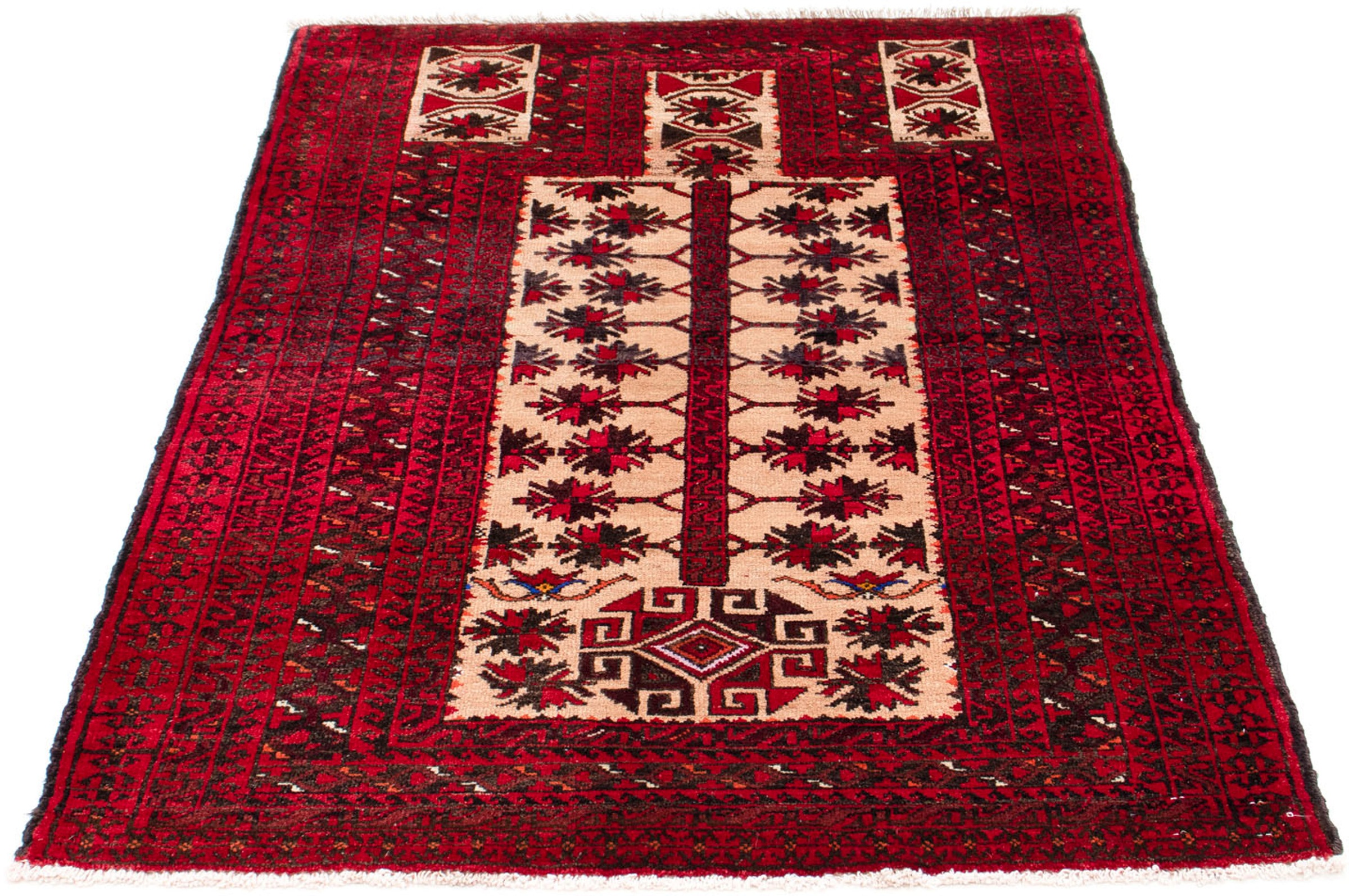 morgenland Orientteppich »Belutsch - 136 x 91 cm - dunkelrot«, rechteckig, günstig online kaufen