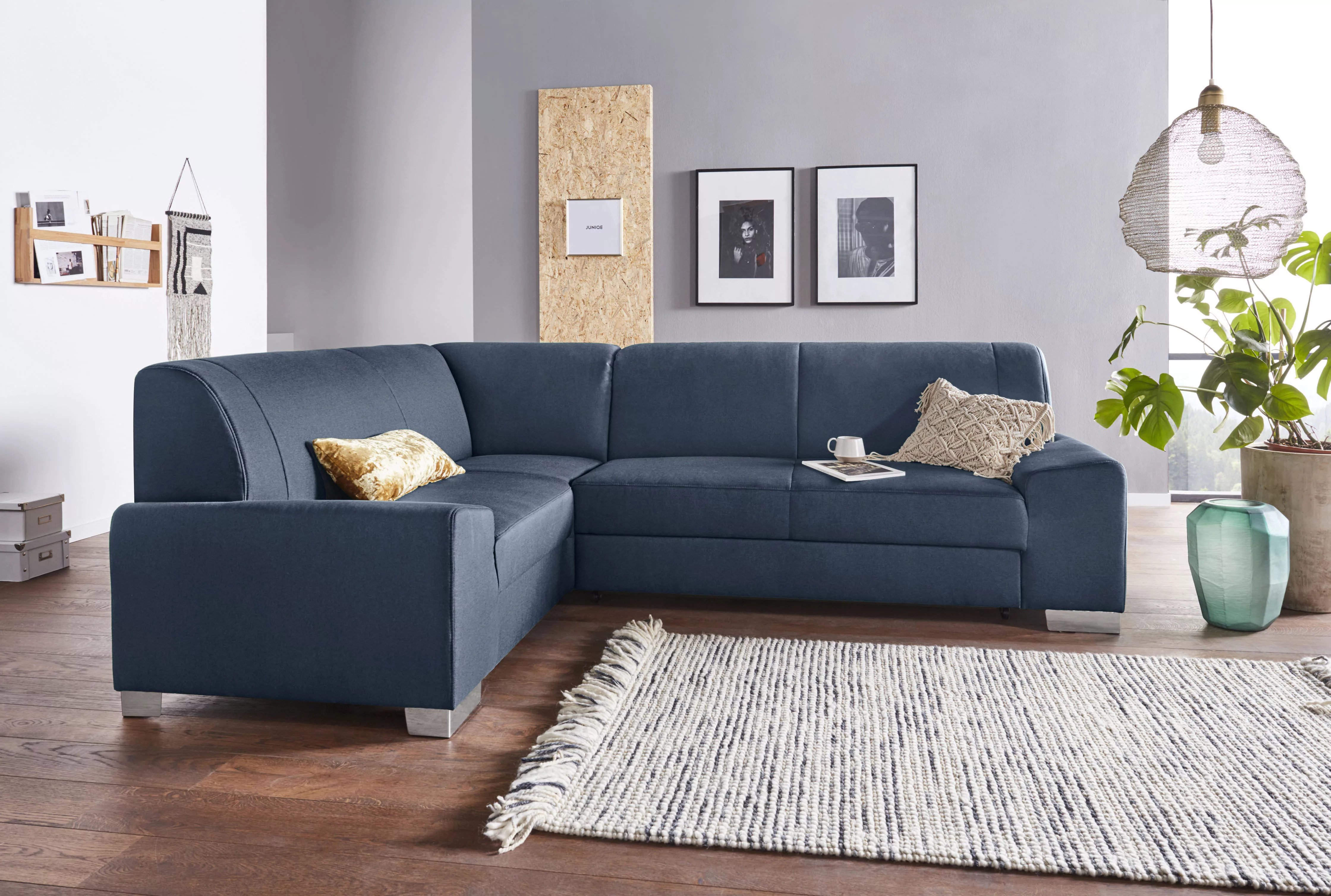 DOMO collection Ecksofa »Anzio L-Form«, Wahlweise mit Bettfunktion und Fede günstig online kaufen