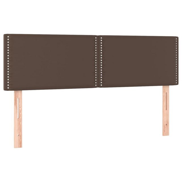 vidaXL Bett, Kopfteile 2 Stk. Braun 72x5x78/88 cm Kunstleder günstig online kaufen