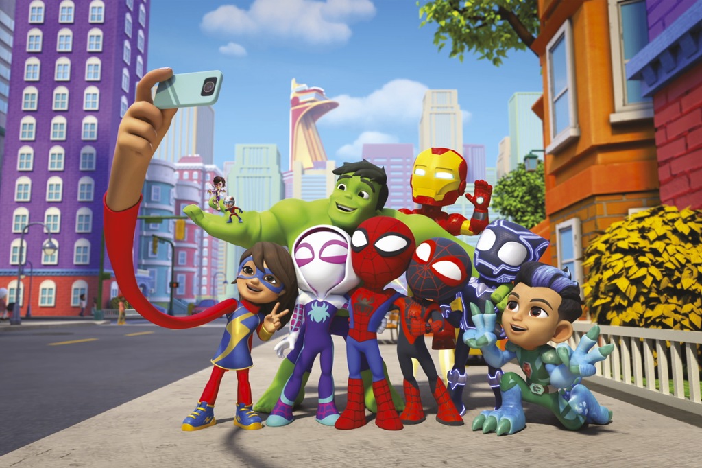 Komar Leinwandbild "Spidey and His Amazing Friends Selfie - Größe 60 x 40 c günstig online kaufen