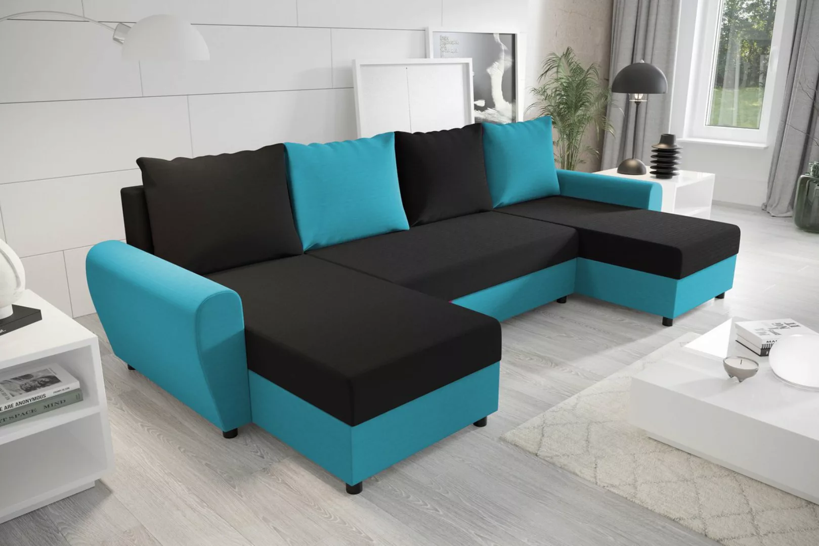 ALTDECOR Wohnlandschaft FION-U, Couch mit Schlaffunktion, Wohnzimmer - Ecks günstig online kaufen