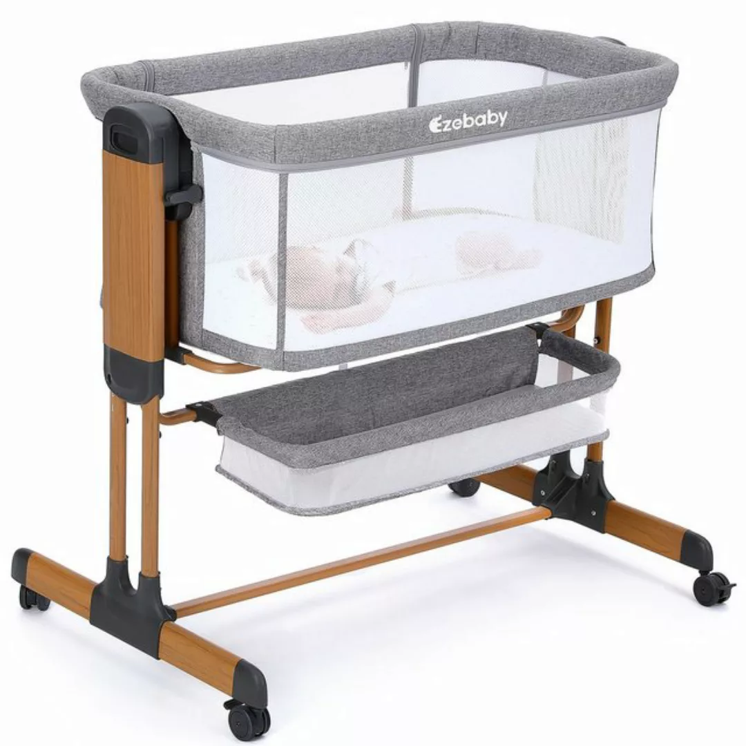 Ezebaby Beistellbett 3 in 1 Babybett Babywiege für Neugeborene Schaukelbett günstig online kaufen