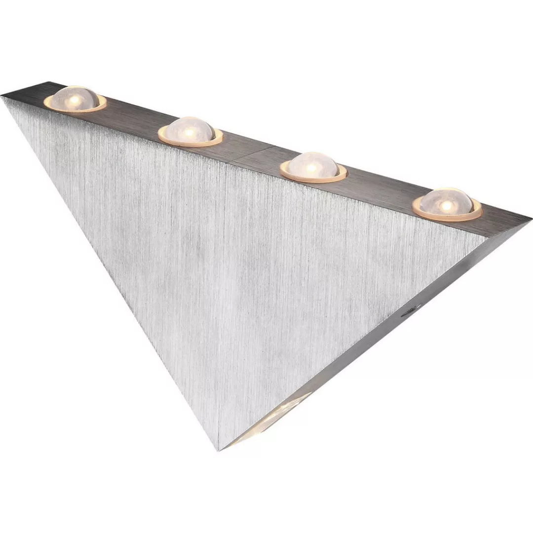 GLOBO LED-Wandleuchte silber Aluminium B/T: ca. 12,5x23,5 cm günstig online kaufen