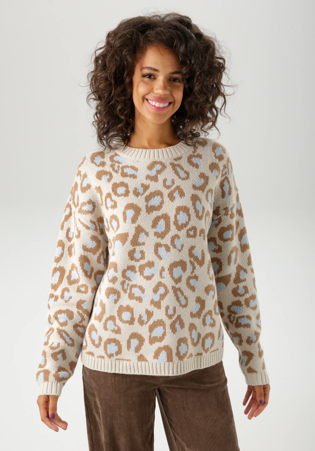 Aniston CASUAL Strickpullover, im extravaganten Leo-Muster - NEUE KOLLEKTIO günstig online kaufen