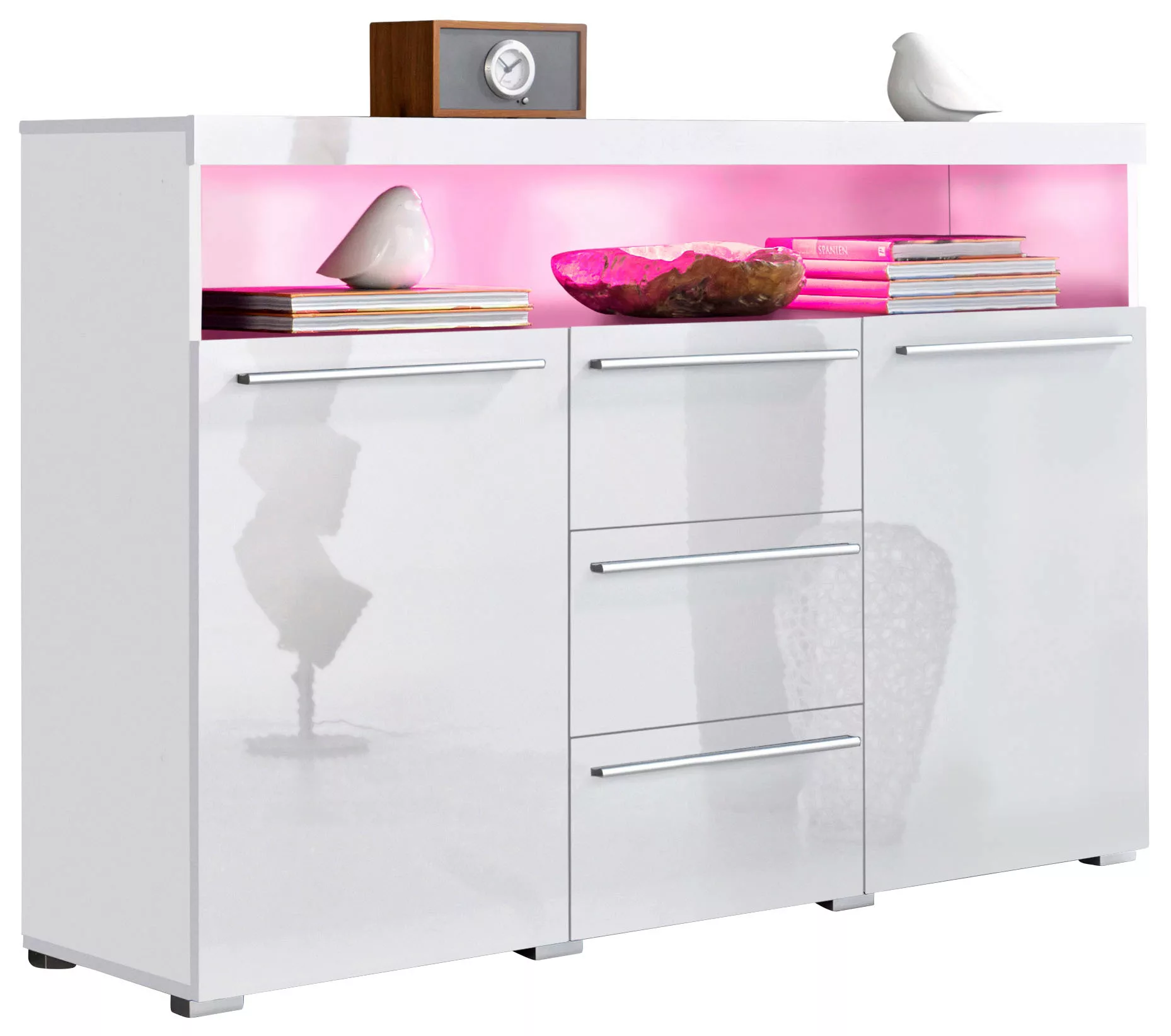 INOSIGN Sideboard "India,Breite 132cm stilvolle Anrichte mit 2Türen, 3 Schu günstig online kaufen