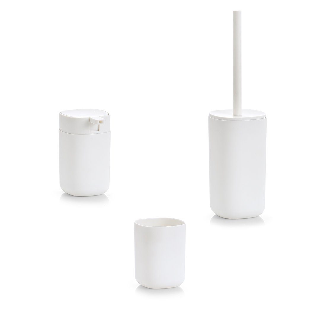 Zeller Present Badaccessoire-Set Zahnputzbecher, Kunststoff, weiß, günstig online kaufen