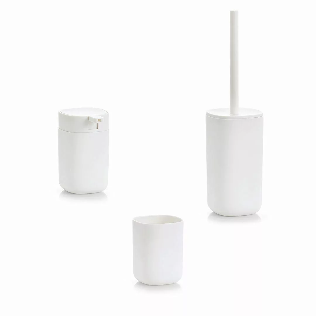 Zeller Present Badaccessoire-Set Zahnputzbecher, Kunststoff, weiß, günstig online kaufen