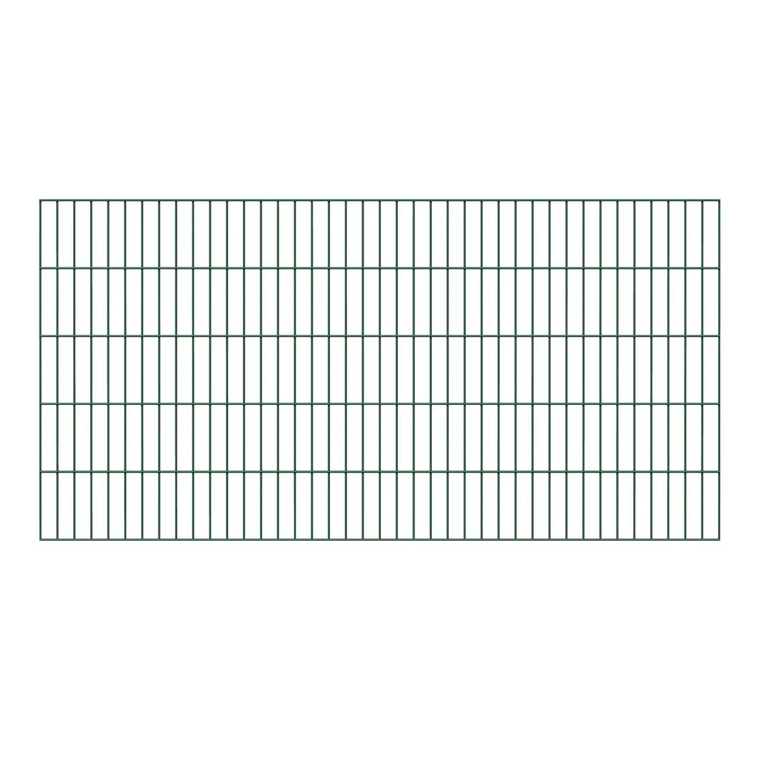 Metallzaun Grund-Set Doppelstabmatte Grün z. Einbetonieren 120 cm x 10 m günstig online kaufen