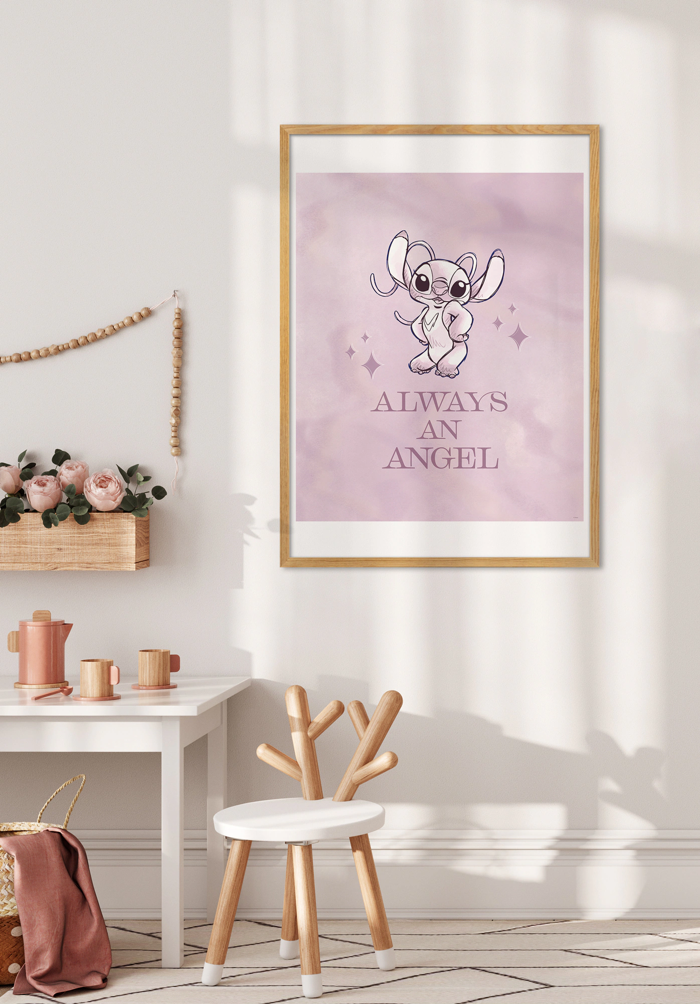Komar Bild "Komar Wandbild- Stitch Always an Angel - Größe 50 x 70 cm", Dis günstig online kaufen
