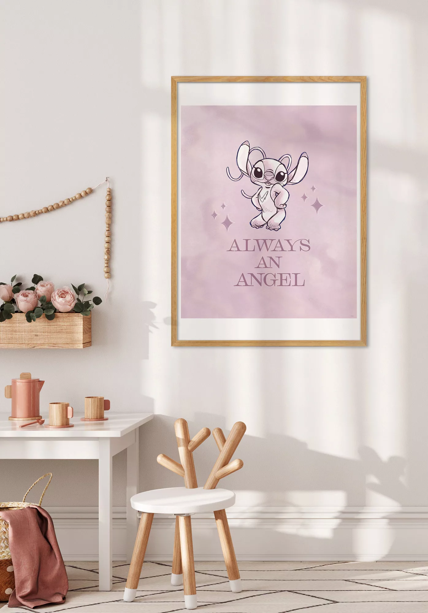 Komar Bild "Komar Wandbild- Stitch Always an Angel - Größe 50 x 70 cm", Dis günstig online kaufen