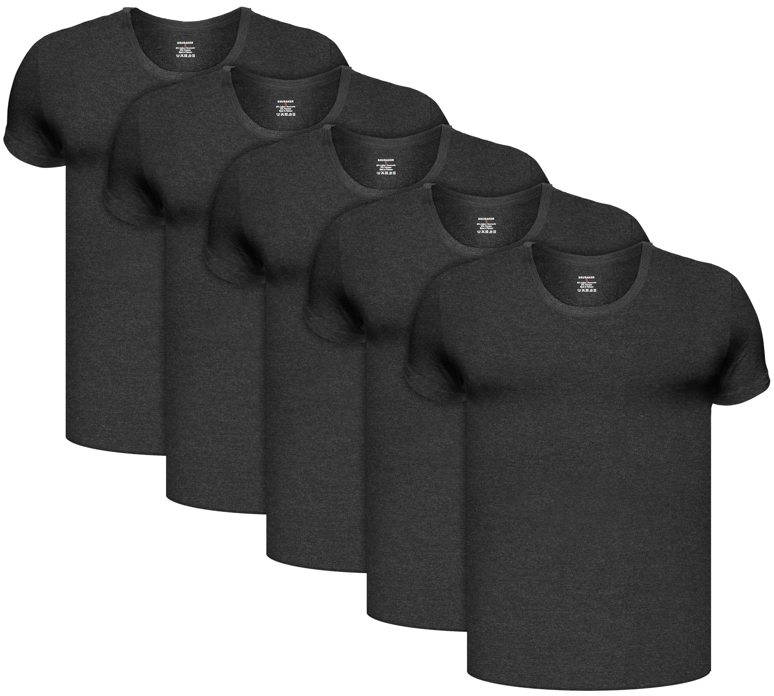 BRUBAKER Unterziehshirt Herren Unterhemd mit Rundhals günstig online kaufen