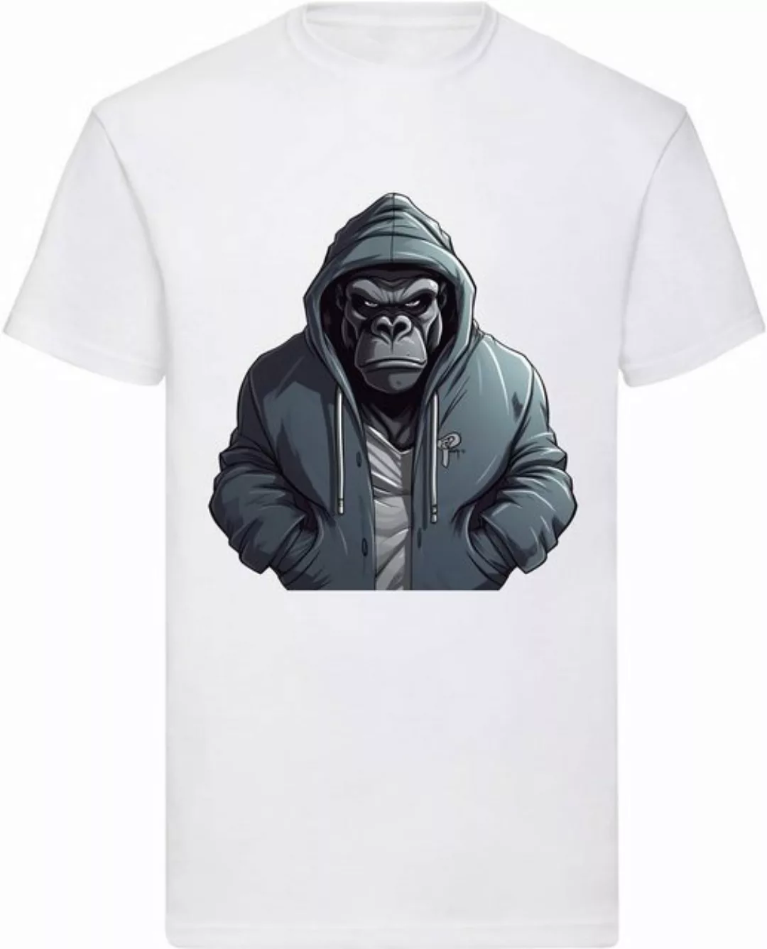 Banco T-Shirt Gangster Affe DTF Druck aus 100% Baumwolle Rundhalsauschnitt günstig online kaufen