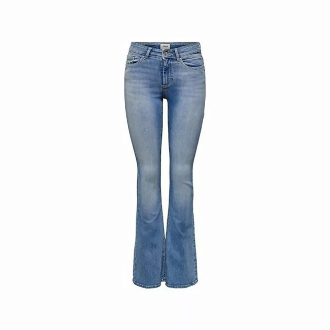 Only Damen Jeans ONLBLUSH MID FLARED TAI467 Blau - Light Blue Denim günstig online kaufen