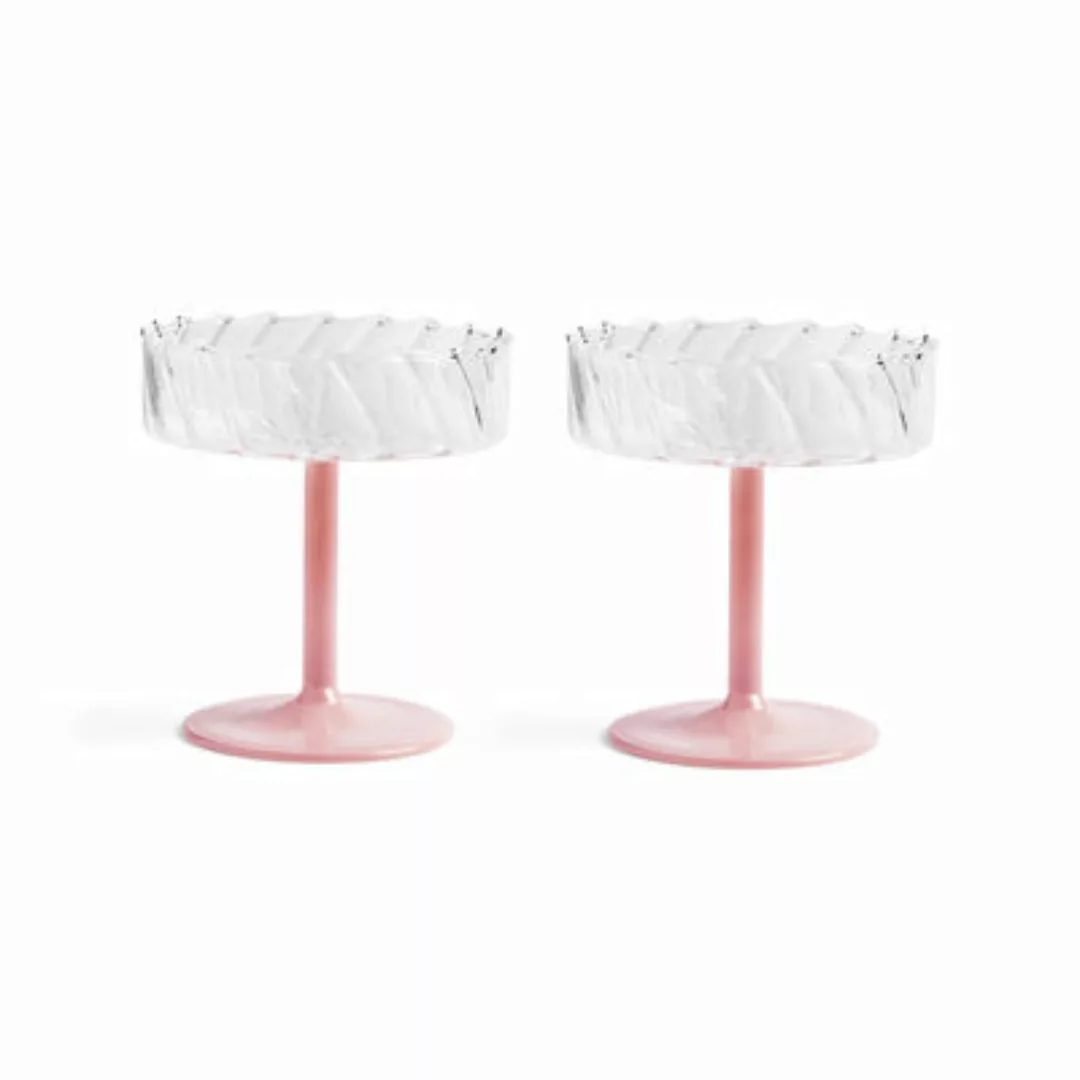 Sektgläser Twirl glas rosa / 2er-Set - & klevering - Rosa günstig online kaufen