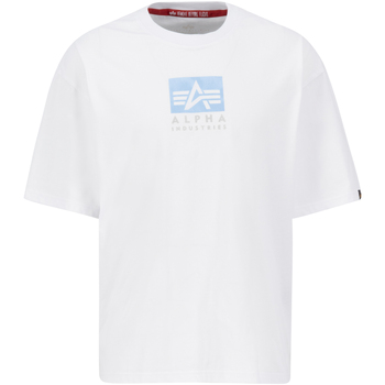 Alpha Industries  T-Shirts & Poloshirts Satin Logo T-Shirt - white günstig online kaufen