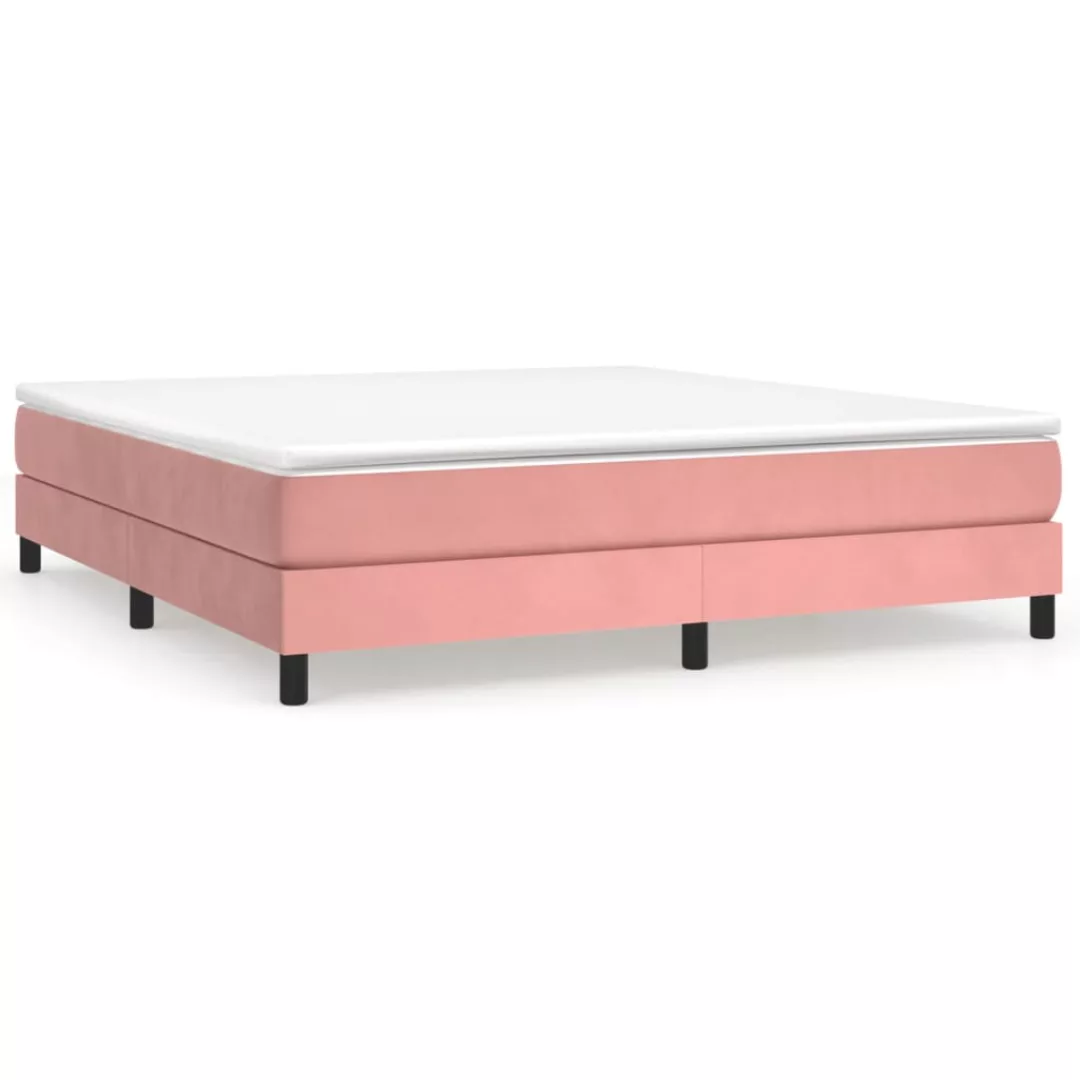 Vidaxl Boxspringbett Rosa 160x200 Cm Samt günstig online kaufen