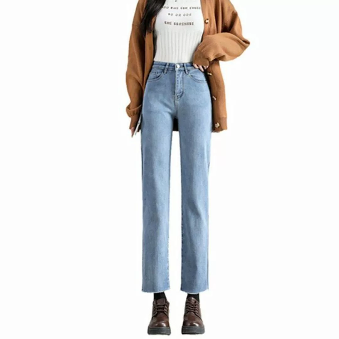 AFAZ New Trading UG Stretch-Jeans Damen-Jeans mit hoher Taille gerade Hose günstig online kaufen
