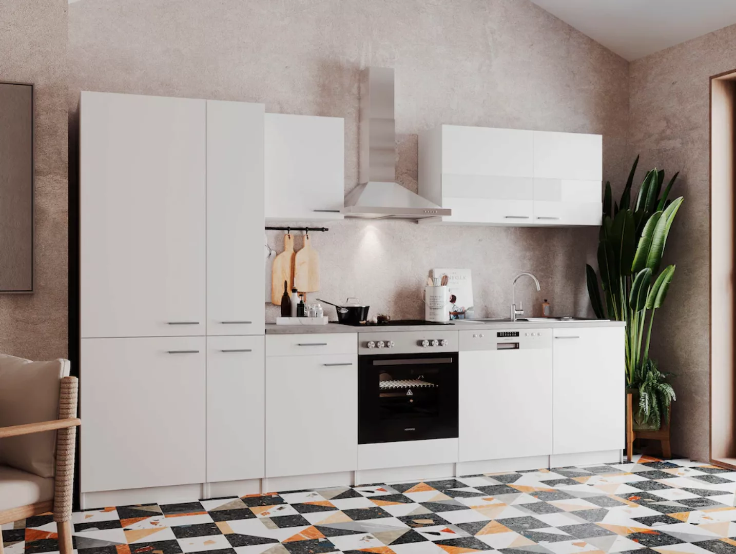 RESPEKTA Küchenzeile "Malia", Breite 310 cm, mit Soft-Close günstig online kaufen