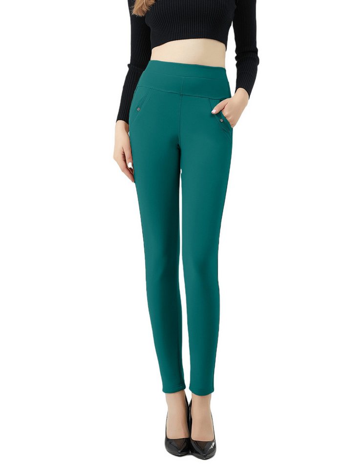 Jepo Leggings Elastische Damenhose Skinny slim Fit bequeme Grün M/L Damen S günstig online kaufen