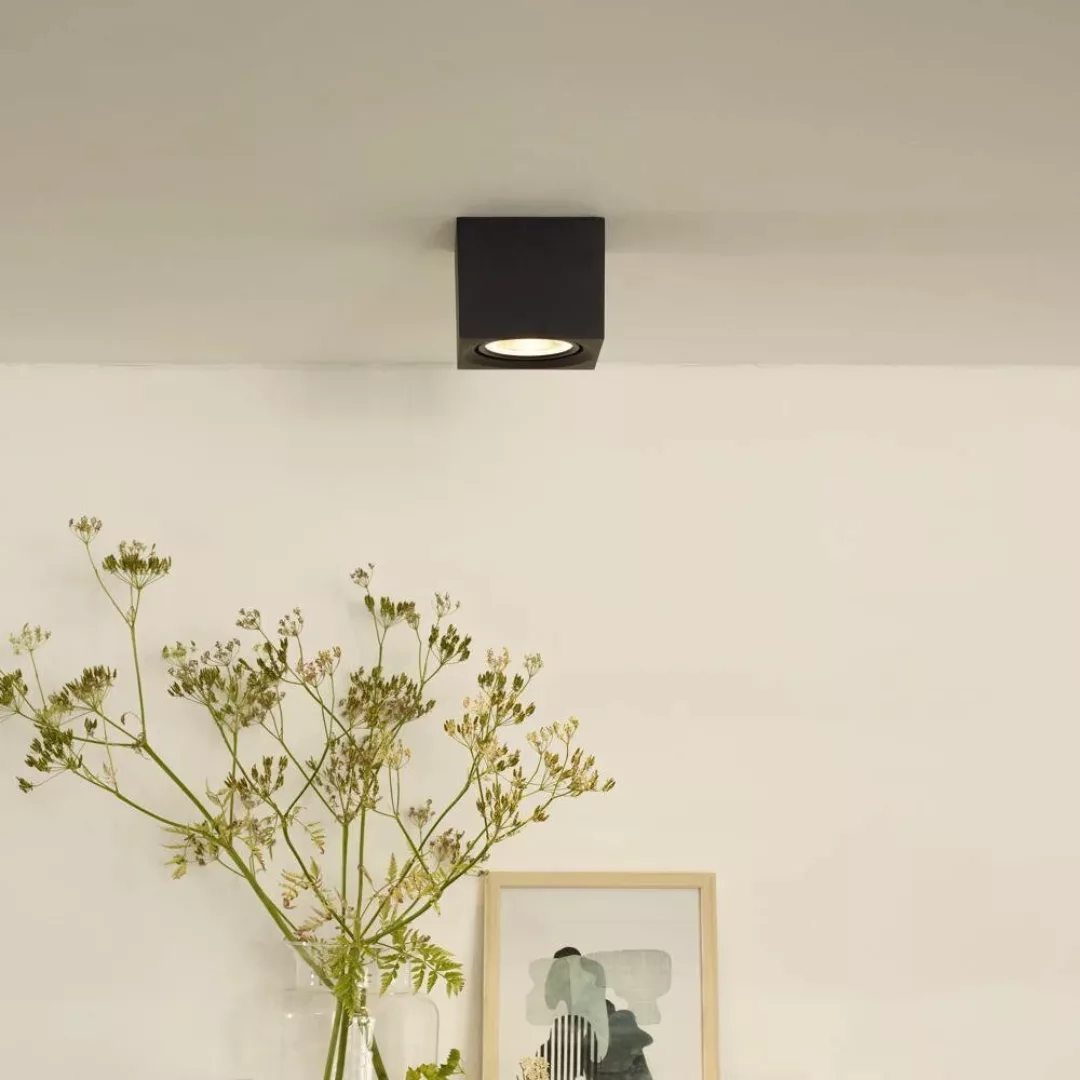 LED-Deckenstrahler Fedler eckig schwarz günstig online kaufen