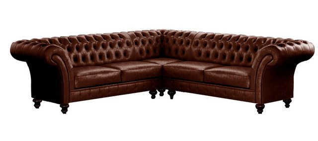 JVmoebel Ecksofa Edle Chesterfield Couch Sofa Eck Couch Garnitur 100% Leder günstig online kaufen