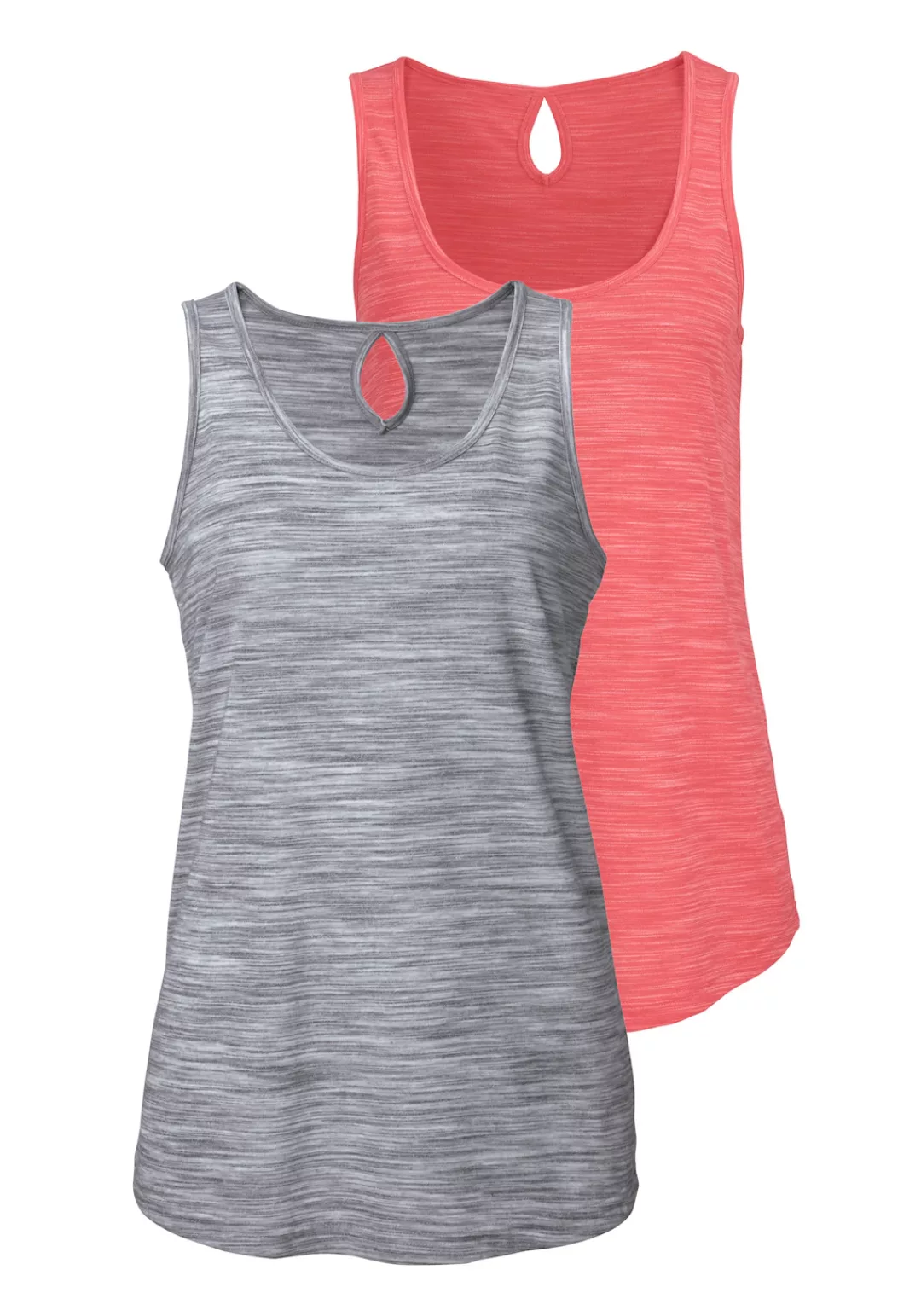 Beachtime Tanktop (2er-Pack) mit kleinem Cut-Out im Nacken günstig online kaufen