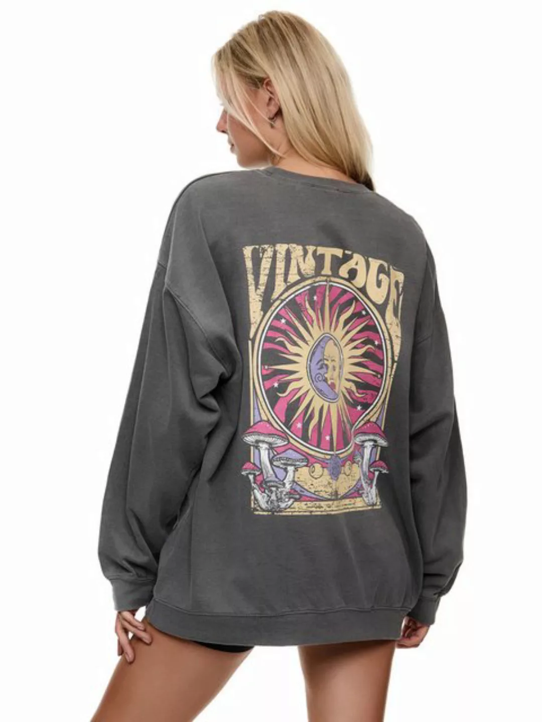 Worldclassca Sweatshirt Worldclassca Oversized Sweatshirt VINTAGE Print Lan günstig online kaufen