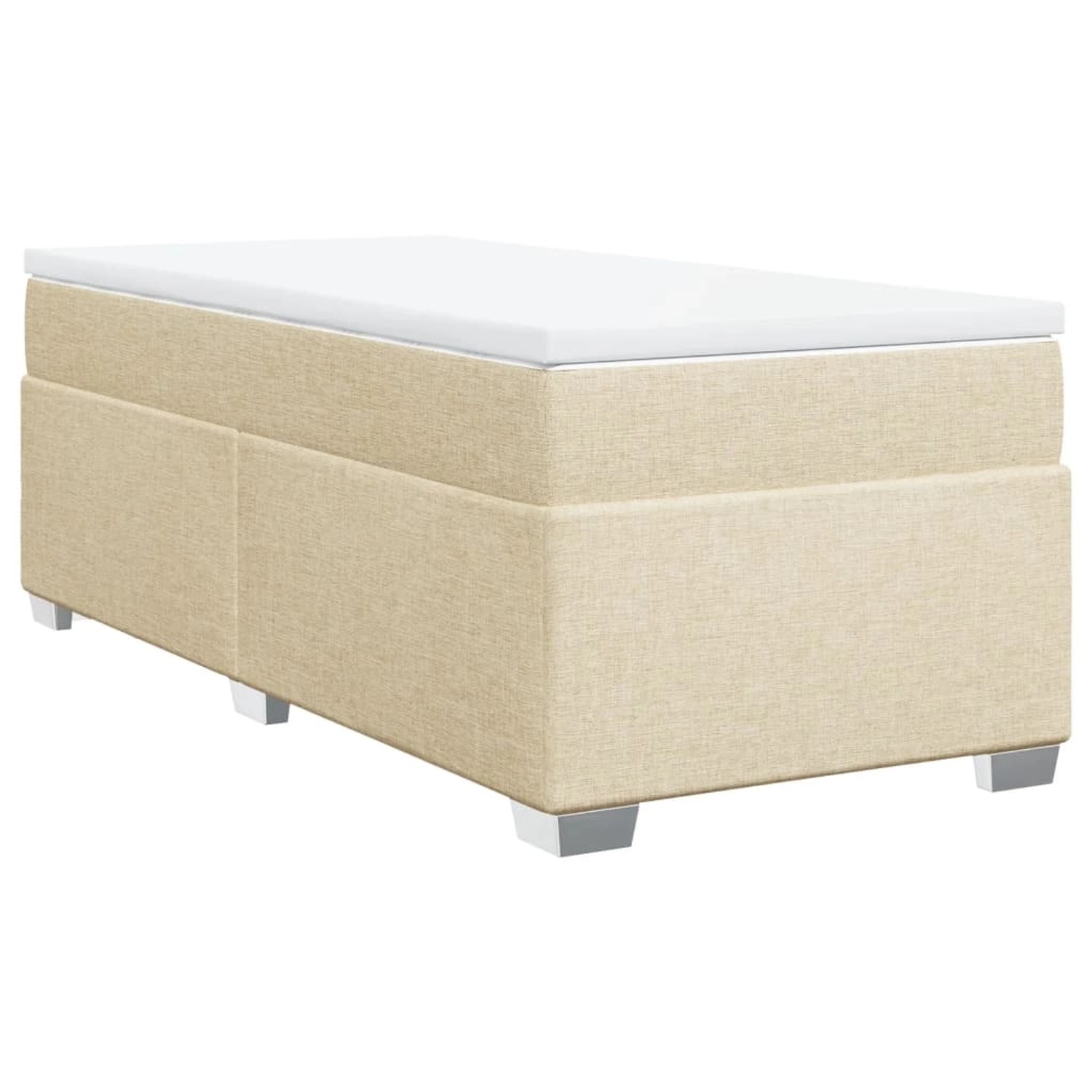 vidaXL Boxspringbett mit Matratze Creme 90x190 cm Stoff2104866 günstig online kaufen