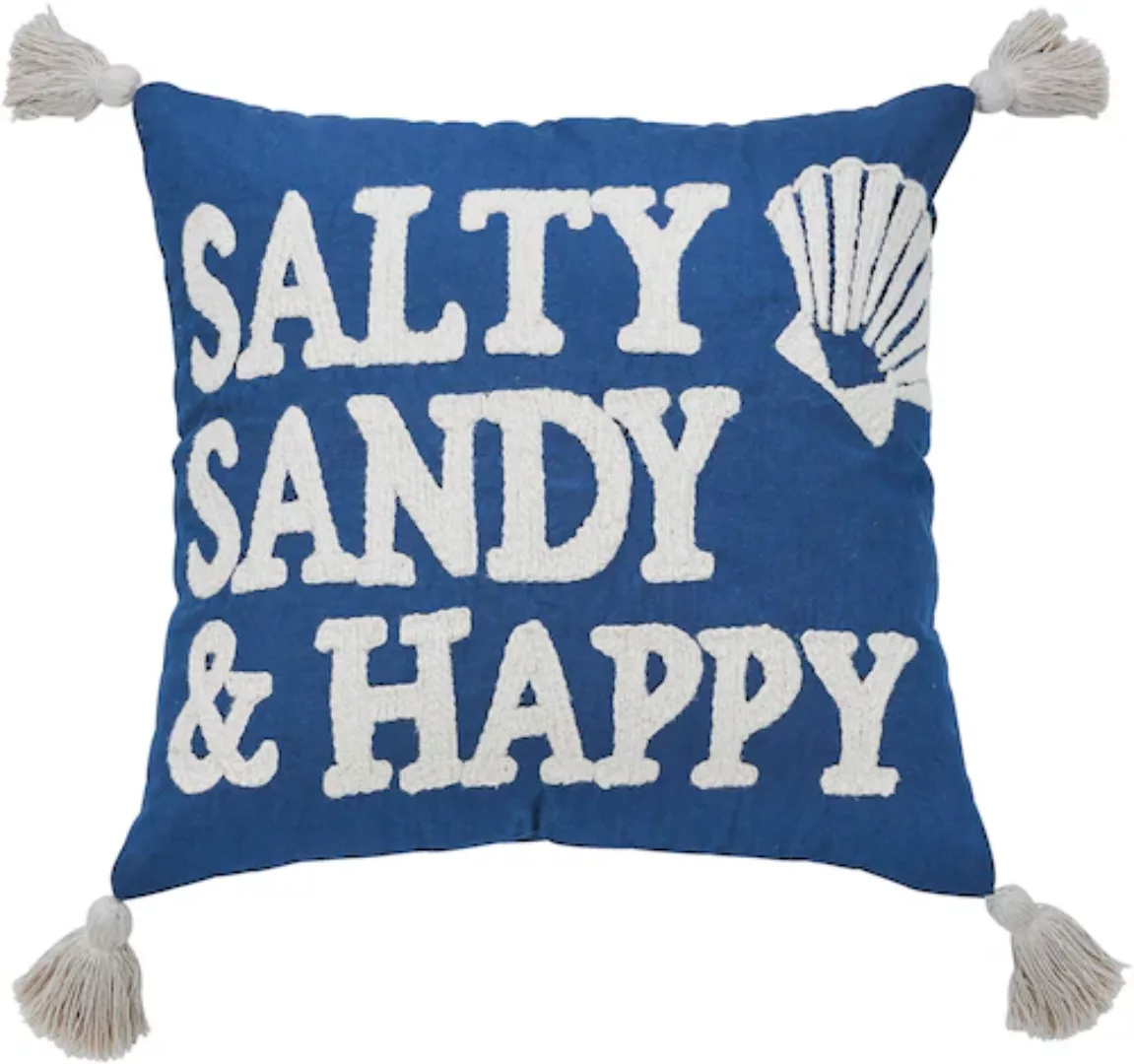 done.® Dekokissen »CUSHION SEALIFE SALTY SANDY HAPPY« günstig online kaufen