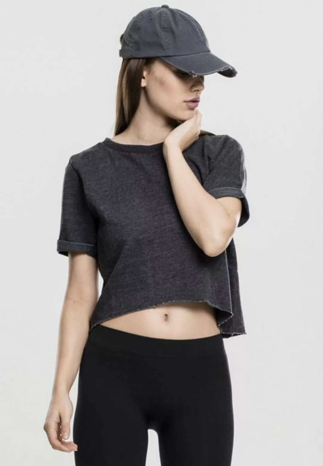 Urban Classics Ladies Cropped Burnout Short Sleeve Crew günstig online kaufen