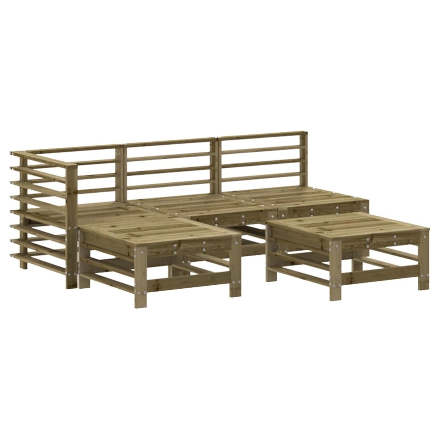 vidaXL 5-Tlg Garten-Lounge-Set Kiefernholz Imprägniert 3186556 günstig online kaufen