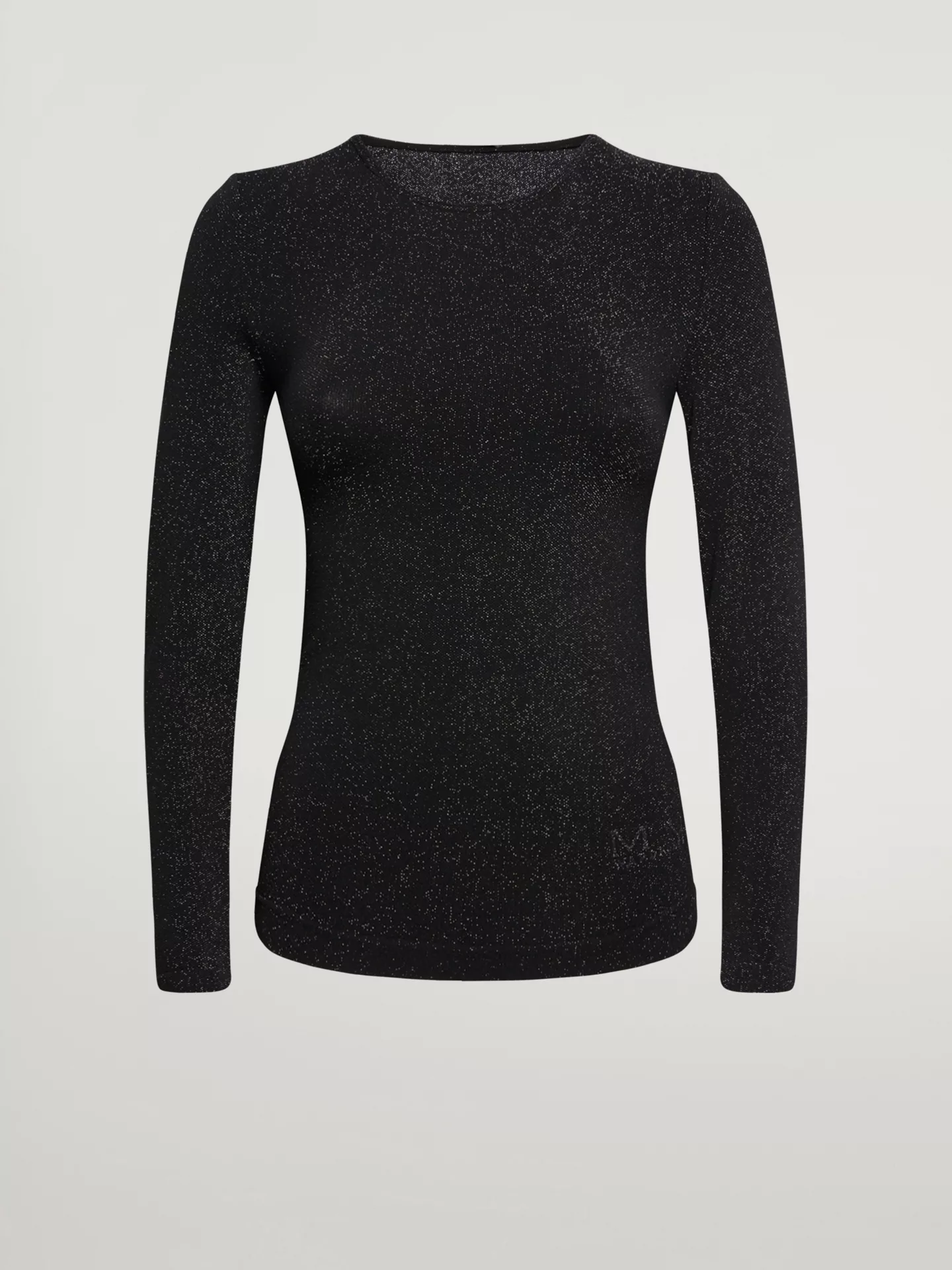 Wolford - Metallic Top Long Sleeves, Frau, black/silver, Größe: M günstig online kaufen