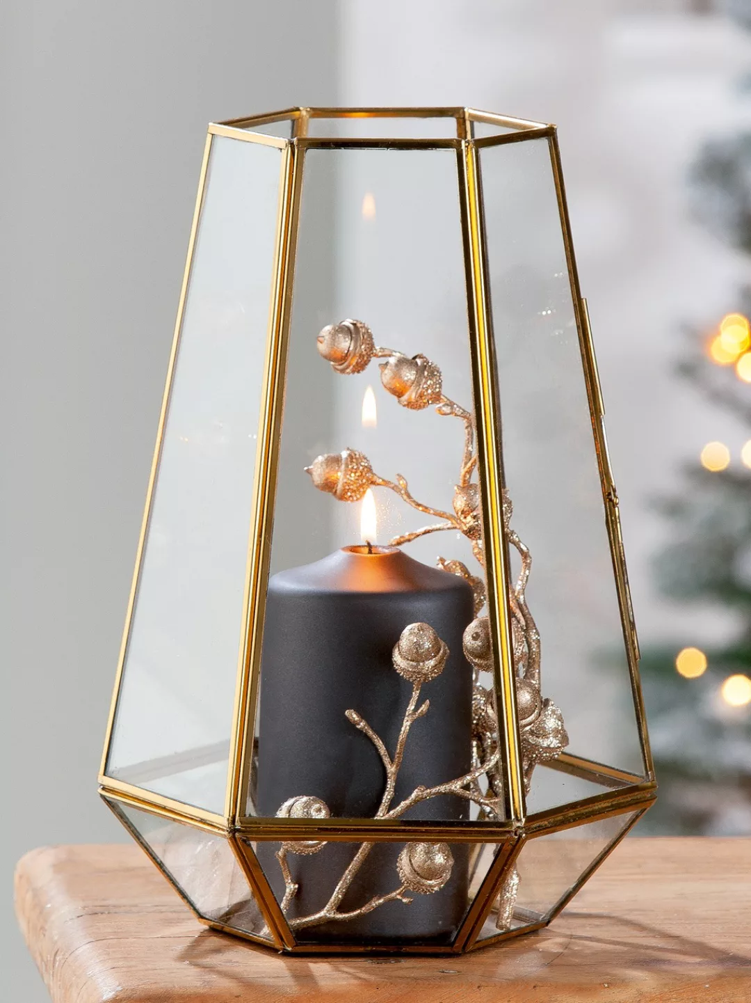 GILDE Windlicht "Kerzenhalter Cozy, 6-eckig", (1 St.), 1-flammig, aus Metal günstig online kaufen