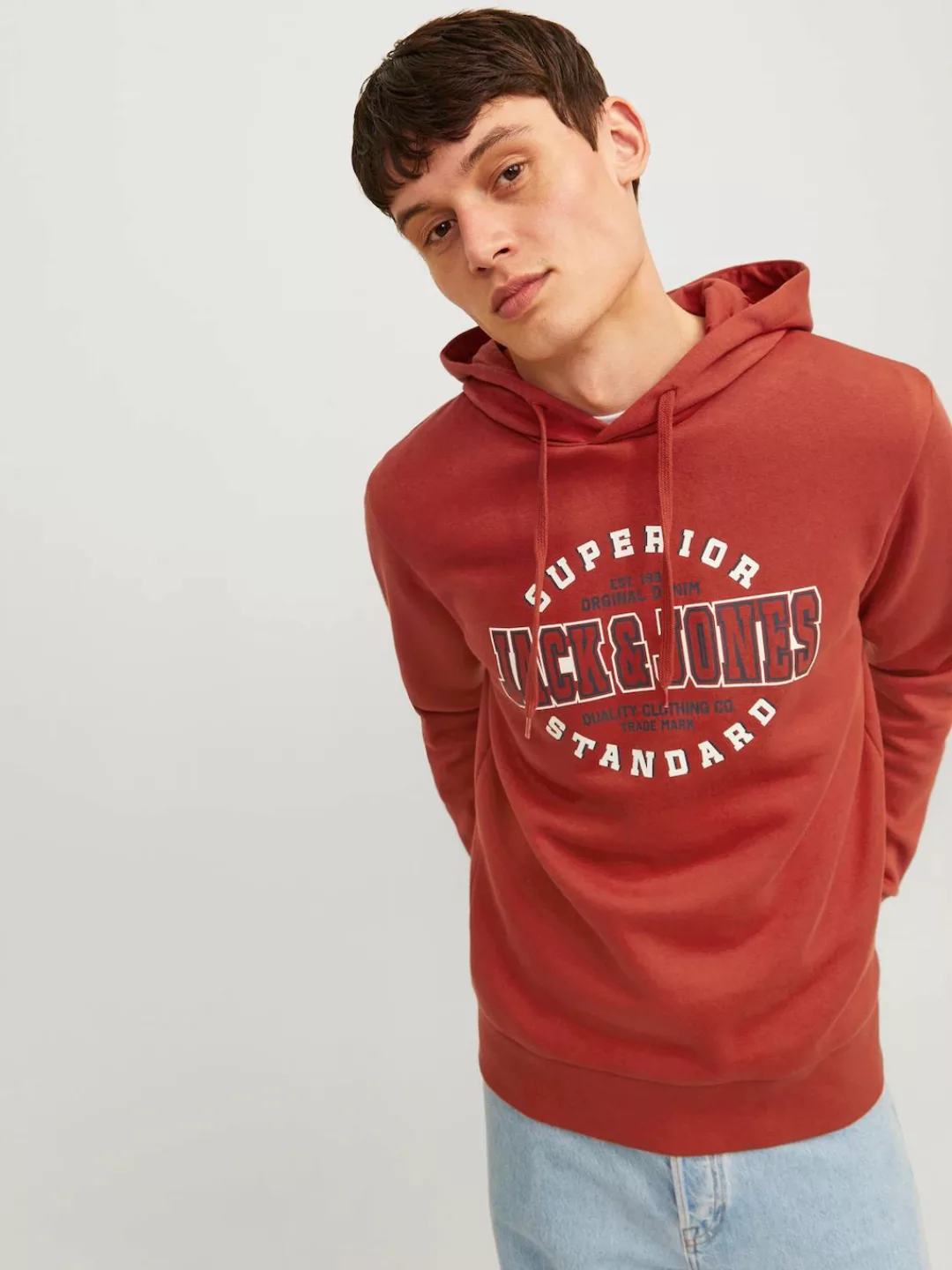 Jack & Jones Sweatshirt JJELOGO SWEAT HOOD 2 COL 24/25 NOOS günstig online kaufen