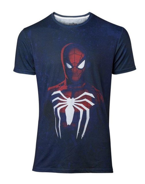 Spiderman Print-Shirt SPIDERMAN T-Shirt Acid Wash Dunkelblau S M L XL XXL günstig online kaufen