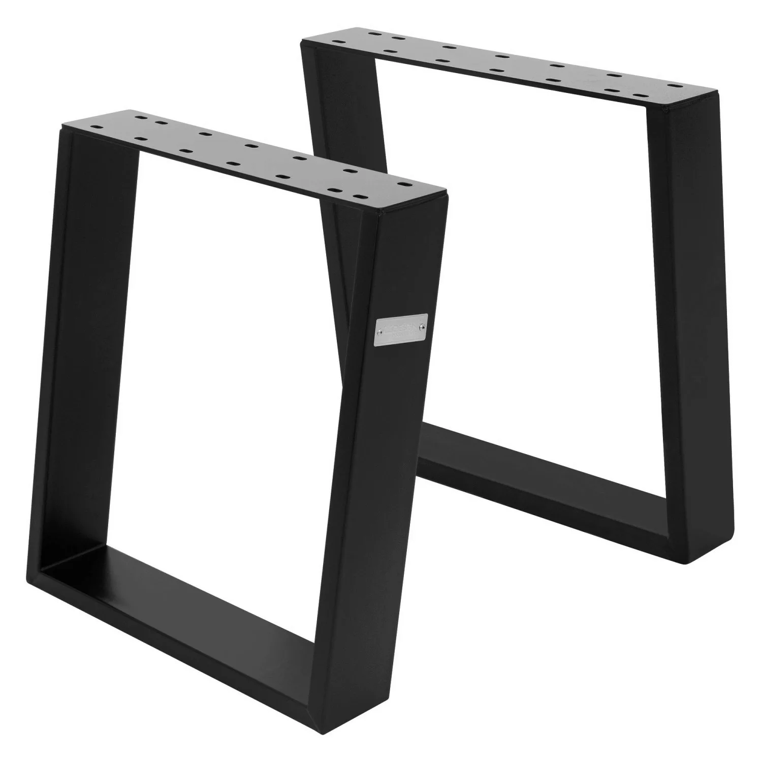 ML-Design 2Er Set Tischkufen 80GRAD Neigung 40 x 43 cm Schwarz Matt 8x2 cm günstig online kaufen